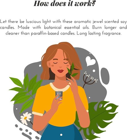 artnaturals Scented Candle Gift Set – (6 x 2 Oz / 60g) - Aromatherapy Set of Fragrance Soy Wax Candles - Made in USA with Essential Oils – for Stress Relief and Relaxation in Kuwait