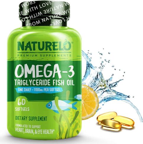 NATURELO Vegetarian DHA and Omega 3 Supplement from Algae and Chia Seed Oil for Heart, Brain and Joint Health - No Fish, Gelatin, or Artificial Sweeteners - 60 Gummies in Kuwait