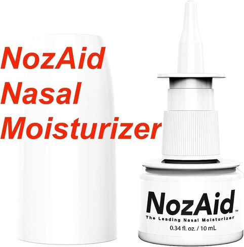 NozAid Nasal Moisturizer Spray w/Sesame Oil .34 oz Moisturizing Lubricant for Dry, Crusty, Cracked, Stuffy Nose Relief, Nosebleeds, Preservative Free by NozAid in Saudi Arabia