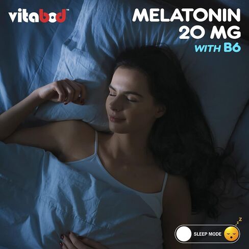 Vitabod Melatonin 20mg - 240 Fast Dissolve Tablets - Drug Free - Natural Berry Flavor - Vegetarian, Non-GMO, Gluten Free in Kuwait