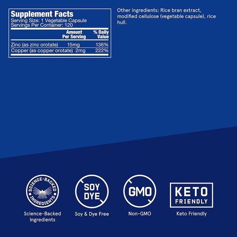 Bulletproof Zinc with Copper Capsules, 60 Count, Minerals and Antioxidant Supplement for Immunity and Mood in Kuwait