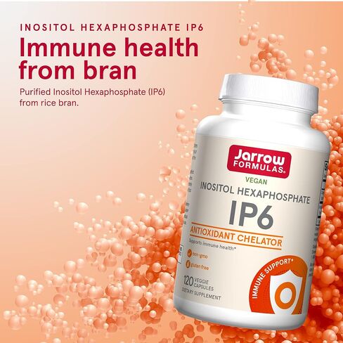 Jarrow Formulas IP6 Inositol Hexaphosphate - 500 mg - 120 كبسولة نباتية - Inositol Hexaphosphate المنقى - مكمل لدعم الصحة المناعية - ما يصل إلى 120 وجبة in Saudi Arabia
