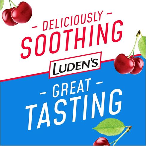 Luden's Sugar Free Wild Cherry Throat Drops, Sore Throat Relief, 25 Count (12 Pack) in Kuwait