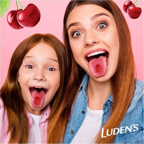 Luden's Sugar Free Wild Cherry Throat Drops, Sore Throat Relief, 25 Count (12 Pack) in Kuwait