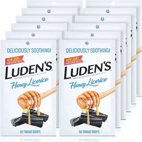 Luden's Sugar Free Wild Cherry Throat Drops, Sore Throat Relief, 25 Count (12 Pack) in Kuwait