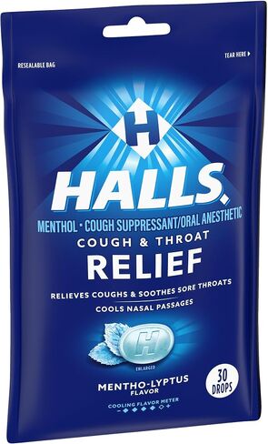 HALLS Relief Mentho-Lyptus Cough Drops, 30 Drops in Saudi Arabia