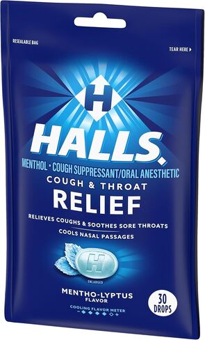 HALLS Relief Mentho-Lyptus Cough Drops, 30 Drops in Saudi Arabia