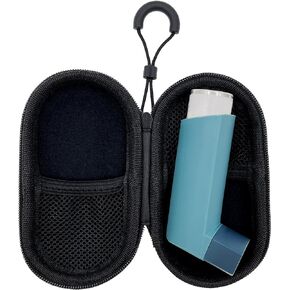 Holder Travel Case for Asthma Inhaler, Compact Case for Handy Inhaler for Adults and Kids (Case Only) (Black)