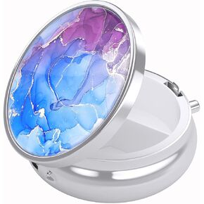 3 Pack Pill Box, Small Pill Case for Purse & Pocket, Cute Medicine Organizer Travel Pillbox, Portable Pill Container Holder to Hold Vitamins, Medication, Fish Oil & Supplements, Abstract Art Marble in Kuwait