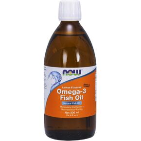 NOW Supplements, Omega-3 Fish Oil Liquid, Molecularly Distilled, Lemon Flavored, 7-Ounce