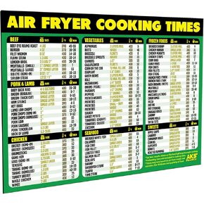 Air Fryer Cooking Times Magnetic Cheat Sheet - Quick Reference Guide 2026 in Saudi Arabia