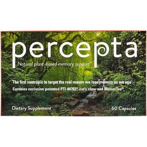 Percepta Plant-Based Memory Support - Natural Nootropic Brain Booster - Memory, Focus, Concentration - 30 Day Supply in Saudi Arabia