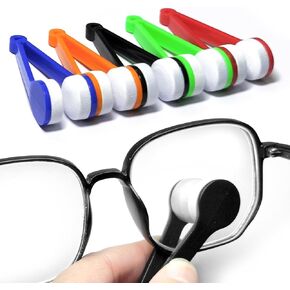 TUTUDOW 15 قطعة منظف النظارات الشمسية الصغيرة | فرشاة ناعمة منظفة من الألياف الدقيقة | مشبك تنظيف فرشاة التنظيف لسطح النظارات النظيف (5 ألوان) in Kuwait