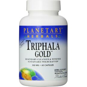Planetary Herbals Triphala Gold 550mg, Cleanser for GI Tract Wellness, 60 Vegetarian Capsules in Kuwait