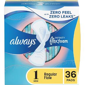 Always Pads Size 1 Infinity With Flex Foam 18 Count (Pack of 2) in Saudi Arabia