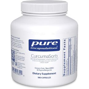 Pure Encapsulations CurcumaSorb | Curcumin Supplement to Support Digestive, Liver, Brain, Muscles, Bones, and Cardiovascular Health* | 180 Capsules in Kuwait