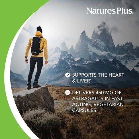 NaturesPlus Herbal Actives Astragalus - 450 mg, 60 Vegan Capsules - 60 Servings in Saudi Arabia