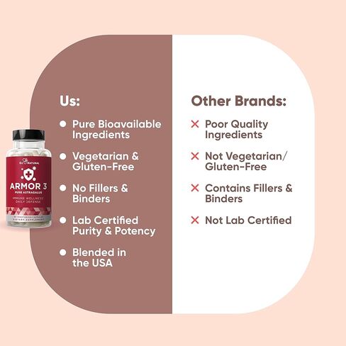 Armor 3 Astragalus Pure 1000 Mg - وظيفة الجهاز المناعي الصحي، يدعم الإجهاد، ودعم الجهاز التنفسي، وقوة فعالة للحماية الموسمية - طيف كامل وموحد - 60 كبسولة ناعمة in Kuwait