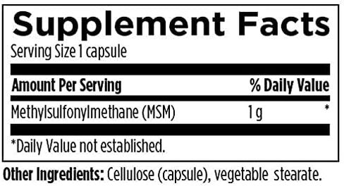 تصميمات لكبسولات MSM الصحية - 1000 ملجم (1 جم) حبوب ميثيل سلفونيل ميثان للمساعدة في دعم المفاصل وإنتاج الكولاجين + بشرة صحية - مركب يزود بالكبريت - مكمل غير معدّل وراثيًا (240 كبسولة) in Kuwait