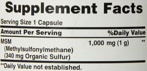 Puritan's Pride Joint Support Formula MSM Rapid Release Capsules, 1000 mg, 120 Count in Saudi Arabia