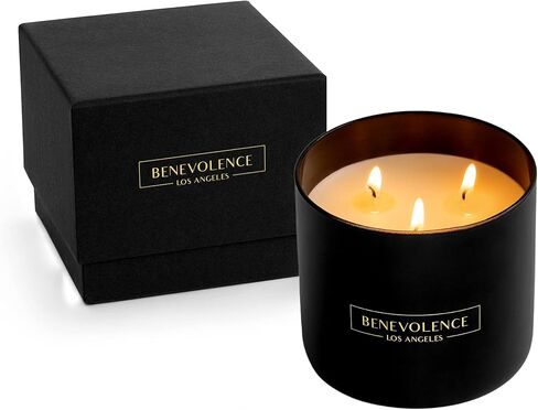 شمعة معطرة برائحة البرغموت والياسمين من بينفولنس لا | شموع معطرة بوزن 8 أونصة للمنزل | هدايا شموع الصويا الطبيعية للنساء | شمعة برائحة العلاج العطري تحترق لمدة 45 ساعة | شموع الصيف in Saudi Arabia