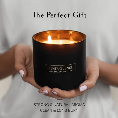 شمعة معطرة برائحة البرغموت والياسمين من بينفولنس لا | شموع معطرة بوزن 8 أونصة للمنزل | هدايا شموع الصويا الطبيعية للنساء | شمعة برائحة العلاج العطري تحترق لمدة 45 ساعة | شموع الصيف in Saudi Arabia