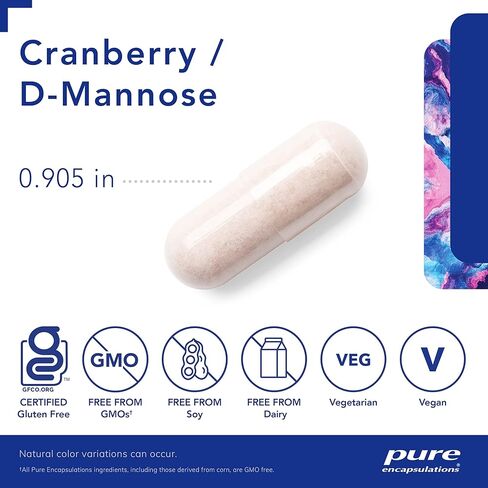 Pure Encapsulations Cranberry/D-Mannose | Supplement Made from 100% Cranberry Fruit Solids to Support Urinary Tract Health* | 90 Capsules in Saudi Arabia