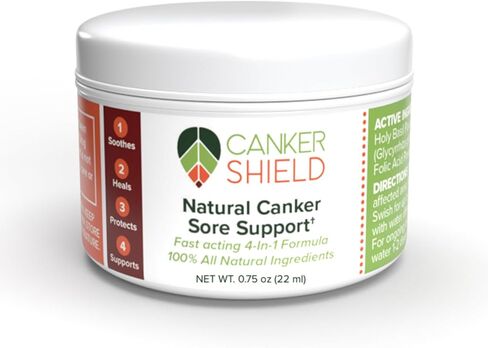 Canker Shield - Natural Rapid Healing Canker Sore Treatment and Mouth Ulcer Treatment - Works to Quickly Relieve Pain, Heal, and Prevent Canker Sores and Mouth Ulcers. in Saudi Arabia