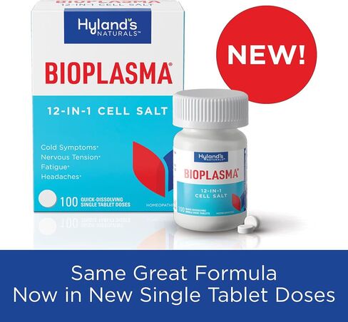 Hyland's Bioplasma Cell Salts Tablets (2 Pack) Naturals, Natural Combination of All 12 Cell Salts (100 Count) 2 Pack in Saudi Arabia