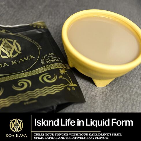 Tongan Kava Kava Root Powder – Noble Pouni ONO Kava Tea Drink for Relaxation and Good Vibes, Source Directly from Vava'u by Koa Kava, 8 Oz. in Kuwait