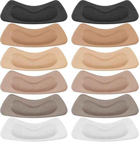 6 Pairs Heel Cushion Pads Heel Shoe Grips Liner Self-adhesive Shoe Insoles Foot Care Protector (Black) in Kuwait