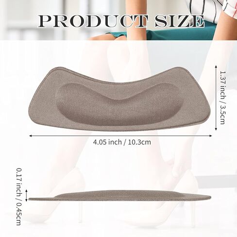 6 Pairs Heel Cushion Pads Heel Shoe Grips Liner Self-adhesive Shoe Insoles Foot Care Protector (Black) in Kuwait