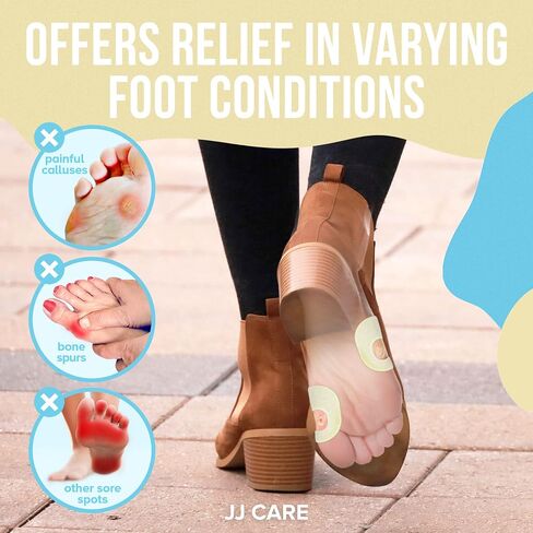JJ CARE Callus Cushions (Pack of 50) Callus Pads for Bottom of Foot - Oval Shape - Callous Remover for Feet Pads - Soft Felt Foot Pads for Calluses for Women, Pain Relief & Foot Care in Saudi Arabia