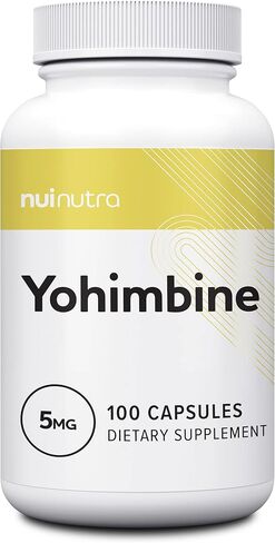 نوي نوترا يوهيمبين حمض الهيدروكلوريك مكمل القوة الإضافية | 5مجم | 100 كبسولة | ملحق مستخلص لحاء يوهمبي | دعم تكوين الجسم | يعزز الطاقة والقدرة على التحمل in Kuwait