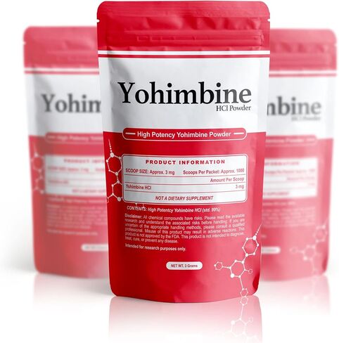 BulkStimulants Yohimbine HCl Powder | 3mg per Scoop | 1000 Scoops per Packet | 3 Grams in Saudi Arabia