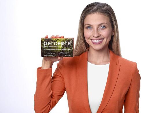 Percepta Plant-Based Memory Support - Natural Nootropic Brain Booster - Memory, Focus, Concentration - 30 Day Supply in Saudi Arabia