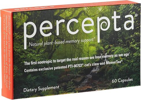 Percepta Plant-Based Memory Support - Natural Nootropic Brain Booster - Memory, Focus, Concentration - 30 Day Supply in Saudi Arabia