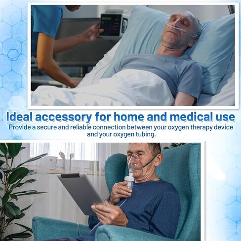 Oxygen Tubing Connectors Y Splitter - 10-Pack - Oxygen Therapy, Cannula Connector Compatible with Standard Oxygen Tubing, Ideal for Home and Medical Use in Saudi Arabia