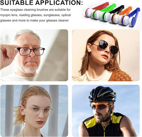 TUTUDOW 15 قطعة منظف النظارات الشمسية الصغيرة | فرشاة ناعمة منظفة من الألياف الدقيقة | مشبك تنظيف فرشاة التنظيف لسطح النظارات النظيف (5 ألوان) in Kuwait