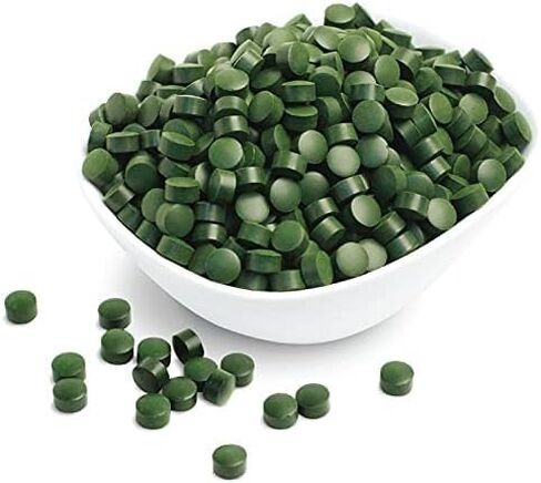 Sunfood Chlorella Tablets | Chlorophyll Rich | Broken Cell Wall | Blue Green Algae Superfood | Organic & Non GMO | Natural Vegan Protein | 100% Pure | Bulk 8 oz Bag| 912 Tablets | 250 mg Chlorella per Tablet in Kuwait
