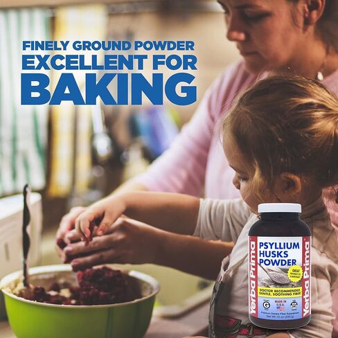 مسحوق قشور يربا بريما سيلليوم 12 أونصة (عبوة من 2) - مكمل من الألياف الطبيعية - تطهير القولون - صحة الأمعاء - نباتي، غير معدّل وراثيًا، خالي من الغلوتين - كميات كبيرة قابلة للذوبان وغير قابلة للذوبان لدعم الانتظام (ملصق جديد - قد تختلف التعبئة والتغليف) in Kuwait