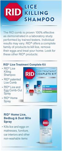 يحتوي شامبو التخلص من القمل على زجاجة مشط القمل 8 أونصة، عدد 1 in Kuwait