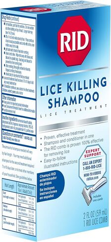 يحتوي شامبو التخلص من القمل على زجاجة مشط القمل 8 أونصة، عدد 1 in Kuwait