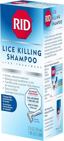 يحتوي شامبو التخلص من القمل على زجاجة مشط القمل 8 أونصة، عدد 1 in Kuwait