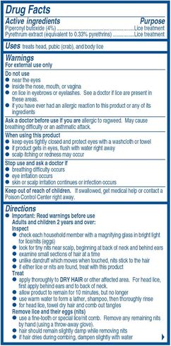 يحتوي شامبو التخلص من القمل على زجاجة مشط القمل 8 أونصة، عدد 1 in Kuwait