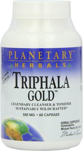 Planetary Herbals Triphala Gold 550mg, Cleanser for GI Tract Wellness, 60 Vegetarian Capsules in Saudi Arabia