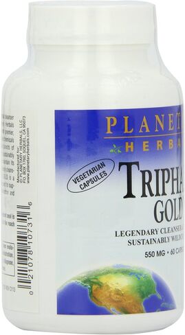 Planetary Herbals Triphala Gold 550mg, Cleanser for GI Tract Wellness, 60 Vegetarian Capsules in Saudi Arabia