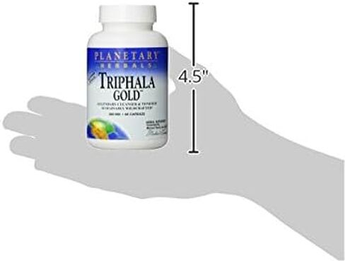 Planetary Herbals Triphala Gold 550mg, Cleanser for GI Tract Wellness, 60 Vegetarian Capsules in Saudi Arabia