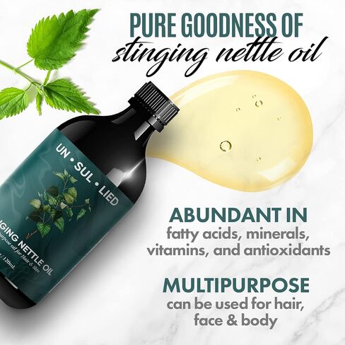 UN·SUL·LIED Stinging Nettle Multipurpose Oil for Hair Growth and Skin Soothing-Softening-Moisturizing for Men and Women-All Natural 4 oz in Saudi Arabia
