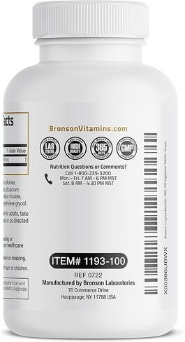 Bronson L-Lysine قوة إضافية 1000 ملغ لكل قرص، قوة عالية، دعم المناعة ويدعم تخليق الكولاجين، غير معدل وراثيًا، 100 قرص نباتي in Kuwait